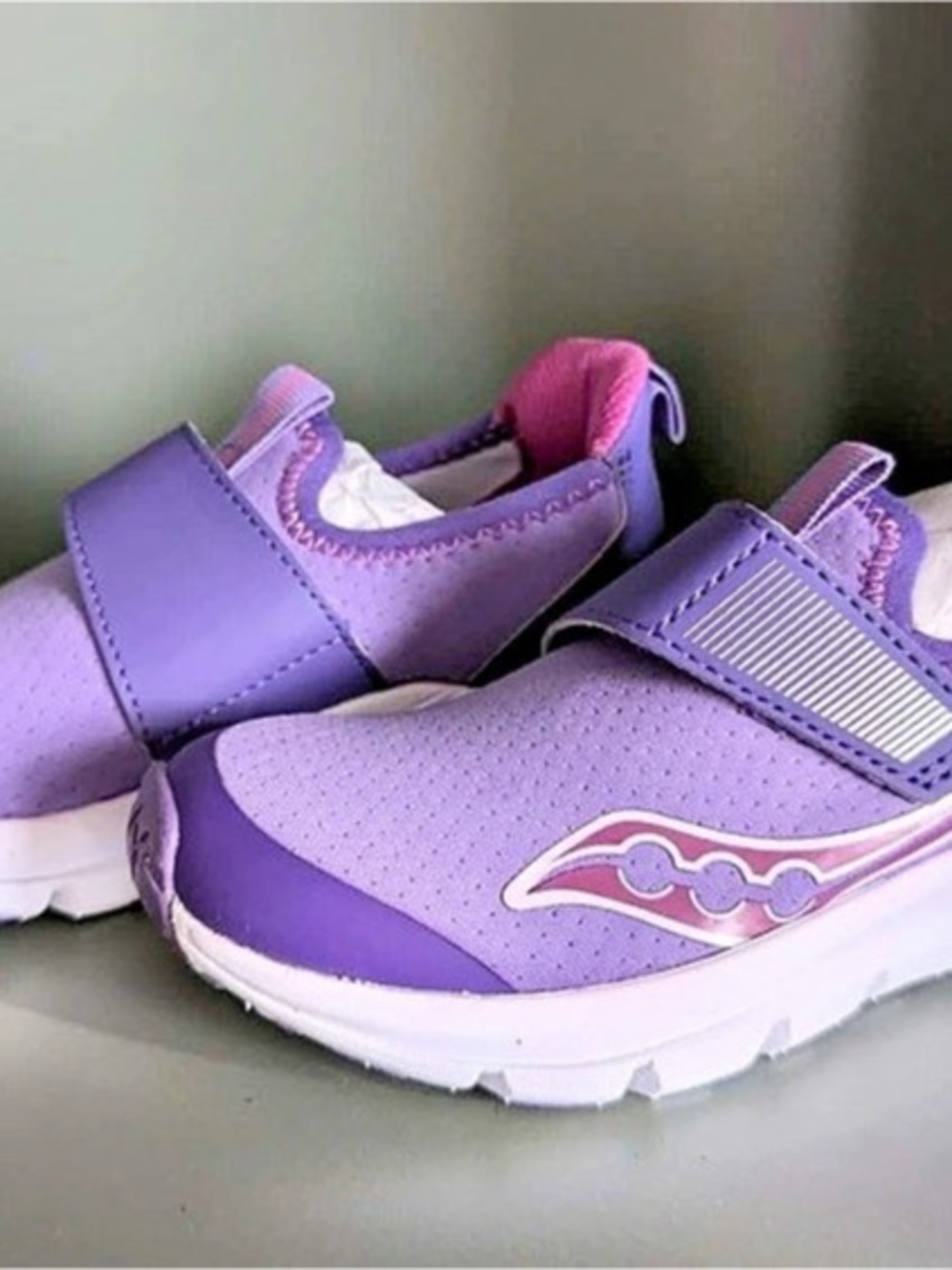 Saucony Kids Breeze Sport Slip On Sneaker Purple Size 12M New in Box (SK167647)